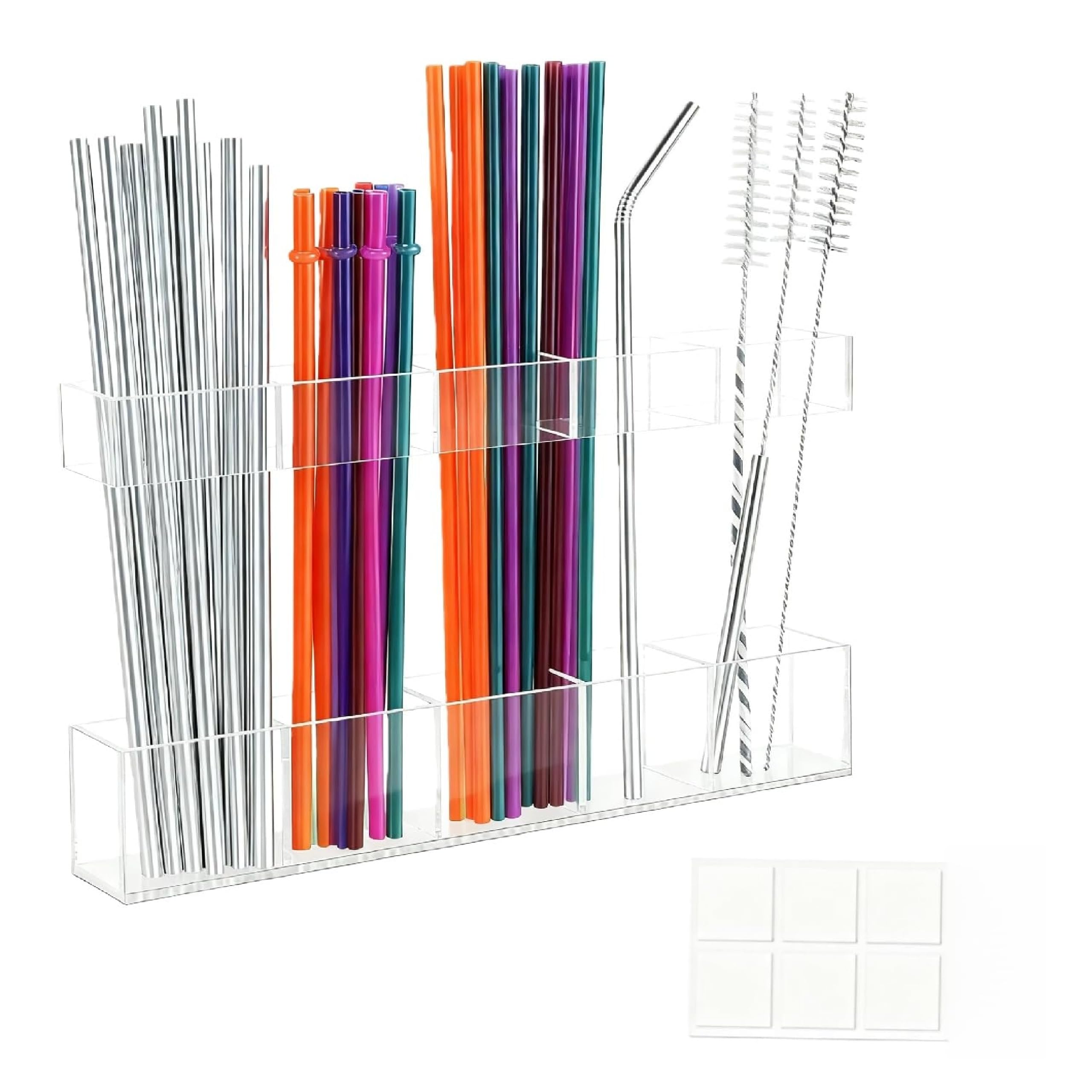 Gaipay Clear Acrylic Wall Mounted Straw Holder