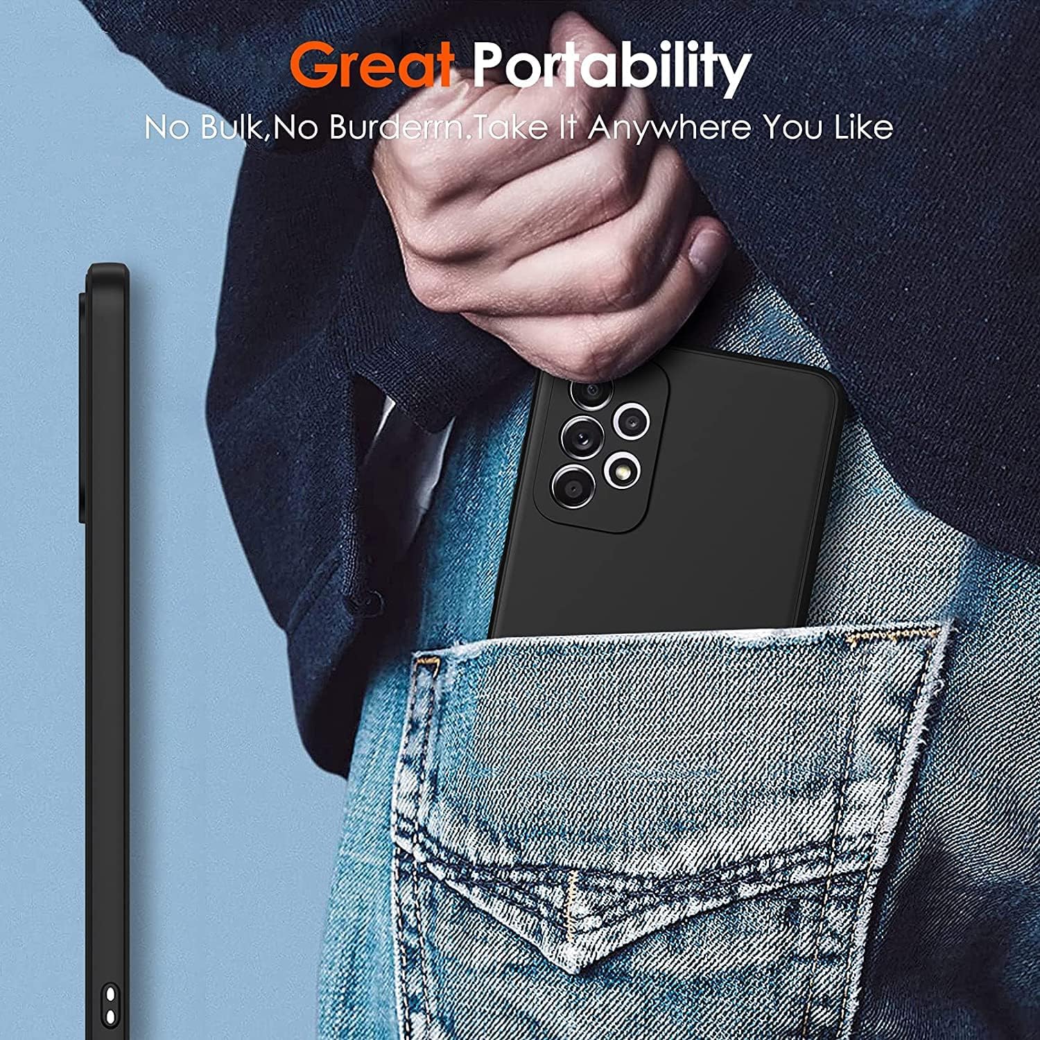 for Doogee DK10 Case, Black Shockproof Bumper Sleeves, 360° Drop Antiscratch Protection Cover Slim Fit Ultra-Thin Soft Silicone Phone Case for Doogee DK10 (6.67") - XV46