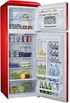 Galanz GLR12TRDEFR Refrigerator, Dual Door Fridge, Adjustable Electrical Thermostat Control with Top Mount Freezer Compartment, Retro Red, 12.0 Cu Ft