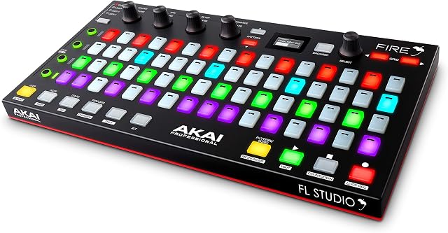 AKAI Professional Fire (Controller Only) - USB MIDI Controller for FL Studio with 64 pad RGB Clip/ Drum Pad Matrix