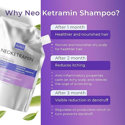 Miniatura 6 de Champú antihongos para hombres y mujeres  Champú anticaspa, medicado, foliculitis para cuero cabelludo seco, psoriasis, tiña  para cuero cabelludo