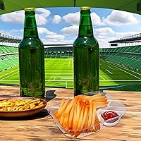 Vista 5 de Paquete de 200 bandejas de nachos de 22 onzas, de plástico de 6 x 8 pulgadas, 2 compartimentos para servir alimentos, bandeja desechable para salsa