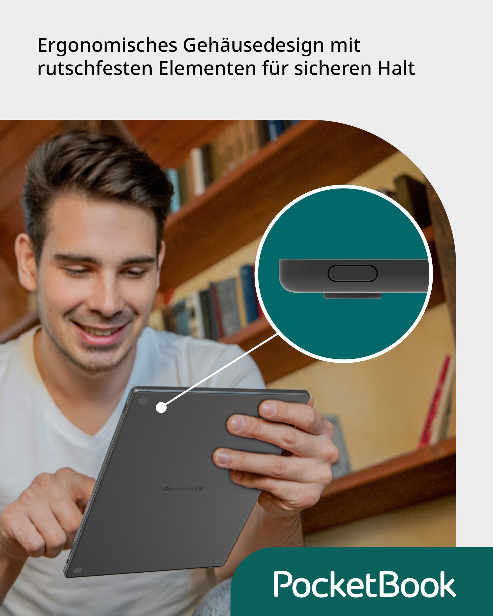 Pocketbook InkPad One E‑Reader, 10.3'' E‑Ink Mobius Display, 32 GB, Stylus‑Support, Bluetooth, SMARTlight, Matte Black – DE/at/CH‑Version