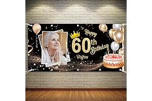 Personalized Custom Happy Birthday Banner with Photo