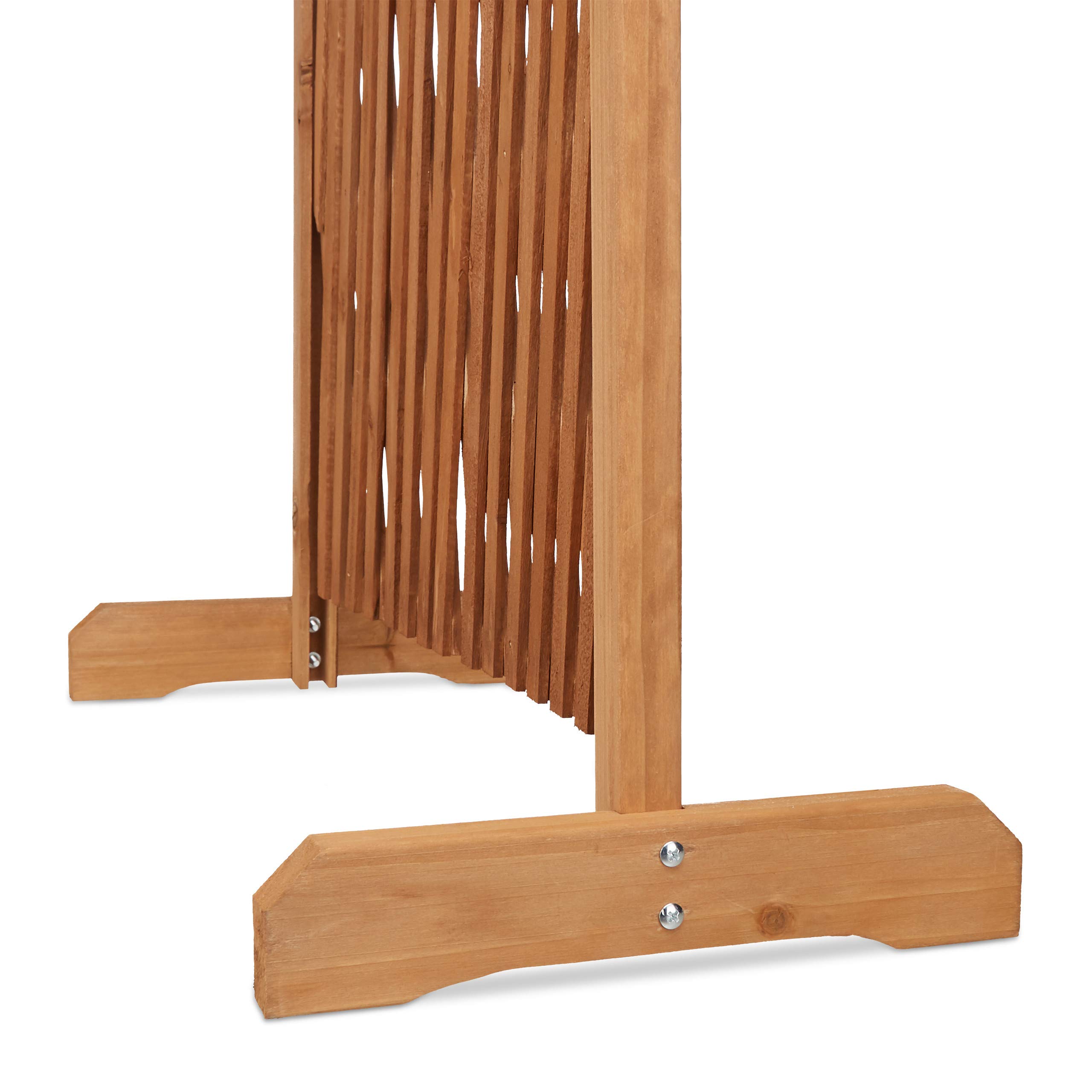 Relaxdays Treillis Jardin Extensible, Clôture Grillage Pliable, Plante grimpante Balcon HxlxP: 100 x 165 x 30 cm, Brun, Marron