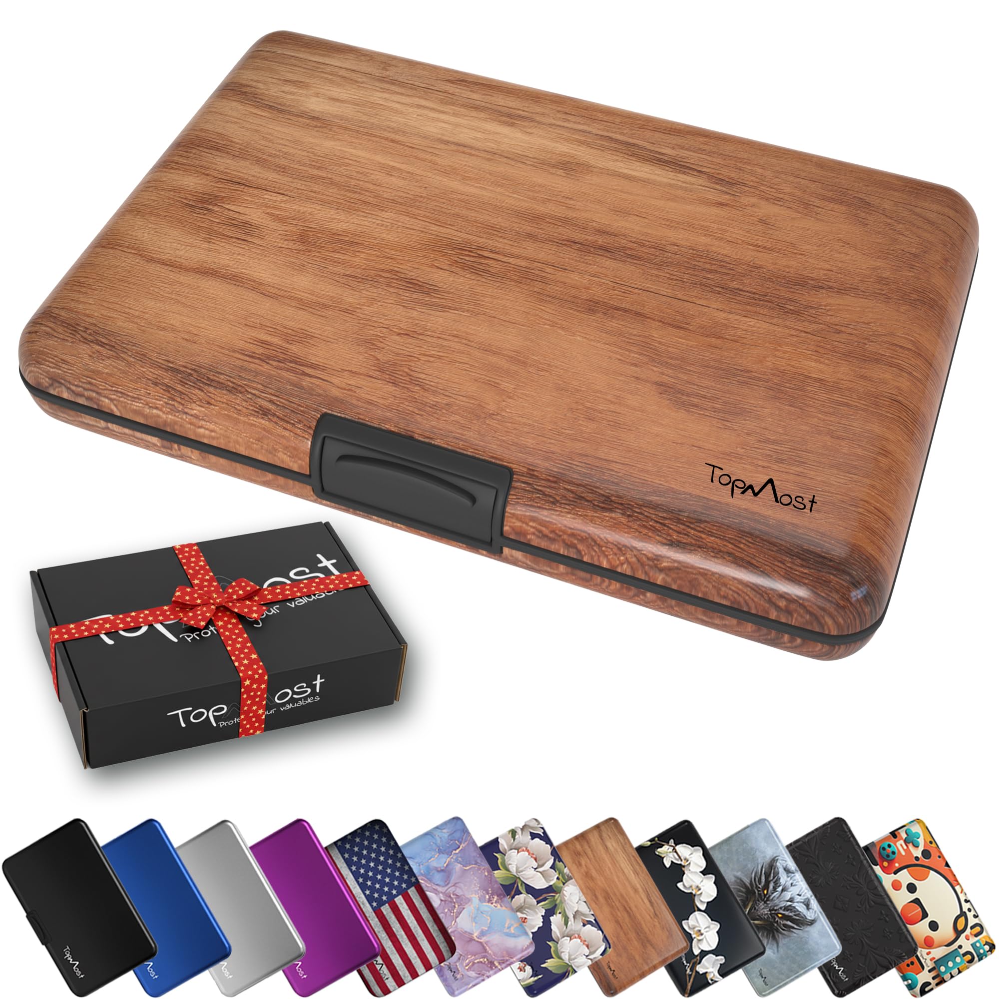 TopMost Aluminum Wallet, Card Case Wallet, Metal RFID Credit Card Holder for Men & Women, 6 Cotton Slots for 12 Cards And Bills, Rfd Protective