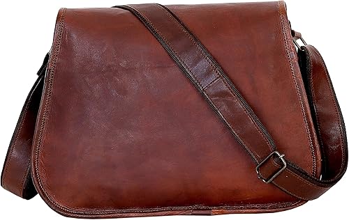 Miniatura 5 de Ruzioon - Bolso cruzado de piel de cabra para mujer, bolso de hombro para mujer, bolso de viaje de cuero auténtico, color marrón