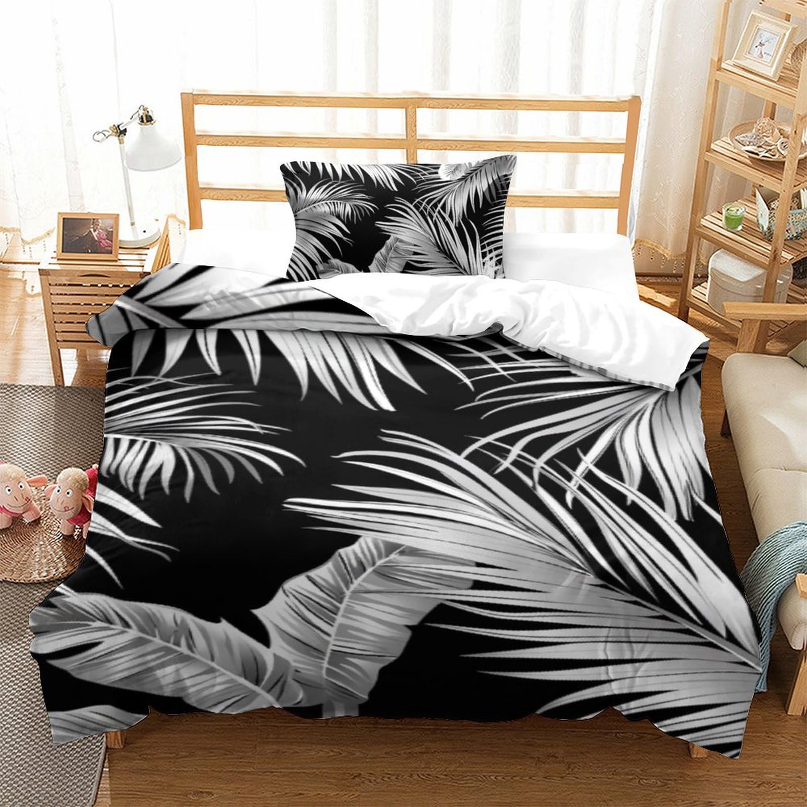 Housse de couette moderne pour garçons et adultes parure de lit 135x200 cosy
