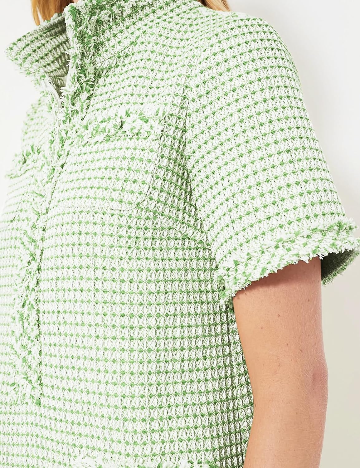 PEHMEA Womens Tweed Dress 2026 Short Sleeve Shift Mini Elegant Formal Work Cocktail Party Dresses