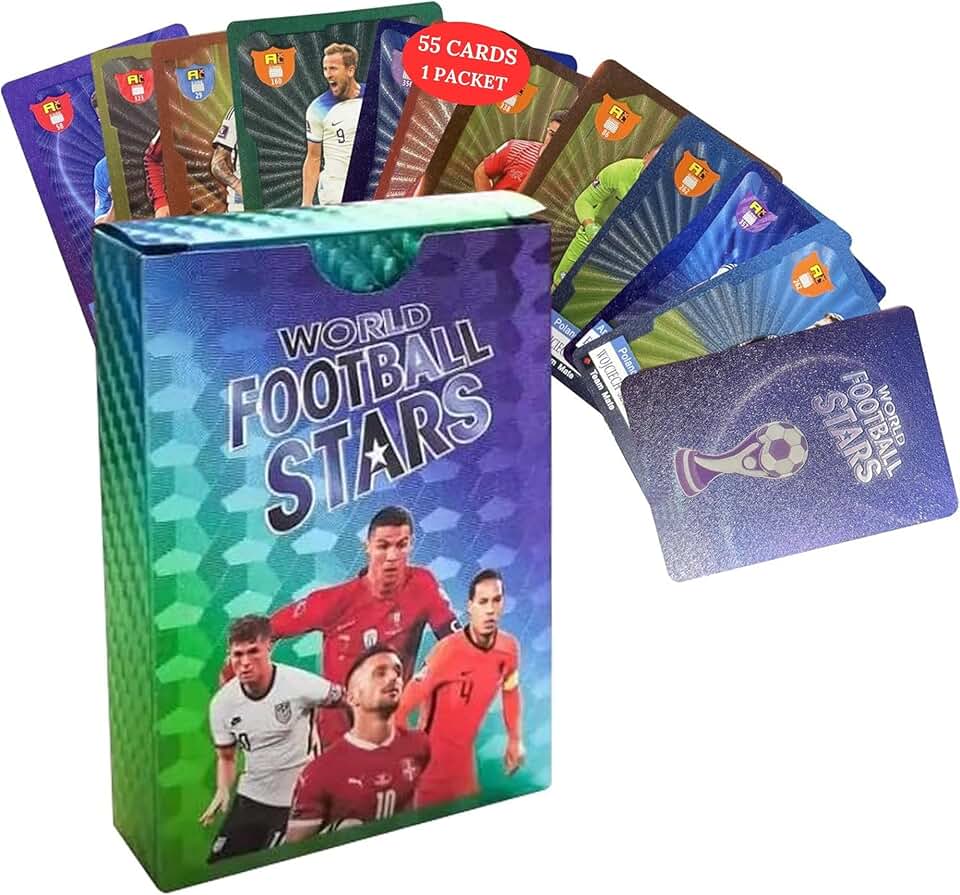 2026-27 Playing Soccer Cards | 55 Non-Duplicate Cards Per Pack | Fixed Card Set | Unforgettable Moment for Friends, Siblings & Soccer Fans | Printed on Premium Paper – Multicolor – Not Original