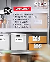 Vista 4 de enKo (6 rollos, 1320 etiquetas) Etiquetas de dirección y envío 30323 (2-1/8 x 4") Compatible con Dymo LabelWriter