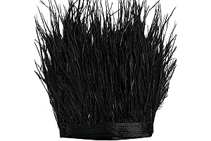 THARAHT Ostrich Feather Fringe Trim 2Yard