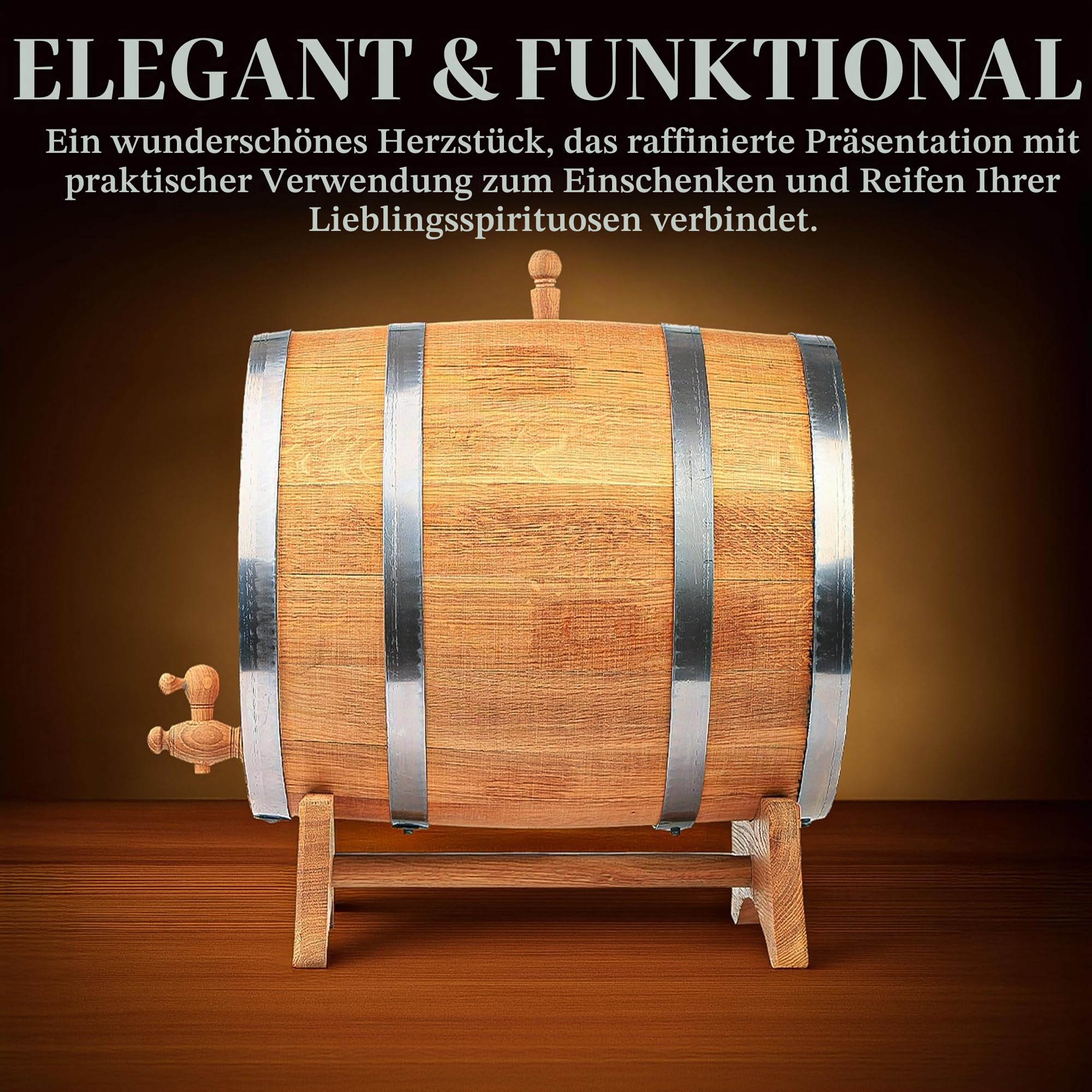 Holzfass Eichenfass Whiskyfass Weinfass Kleines Alkoholfass Großes Eichenfass 5 Liter