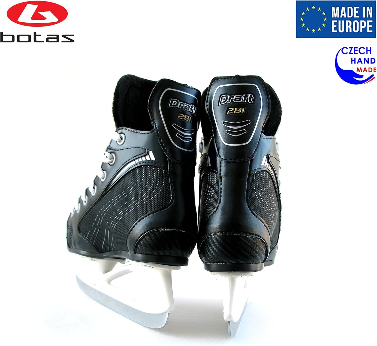 Botas - Draft 281 - Men's Ice Hockey Skates | Made in Europe (Czech Republic) | Color: Black : Sports & Outdoors