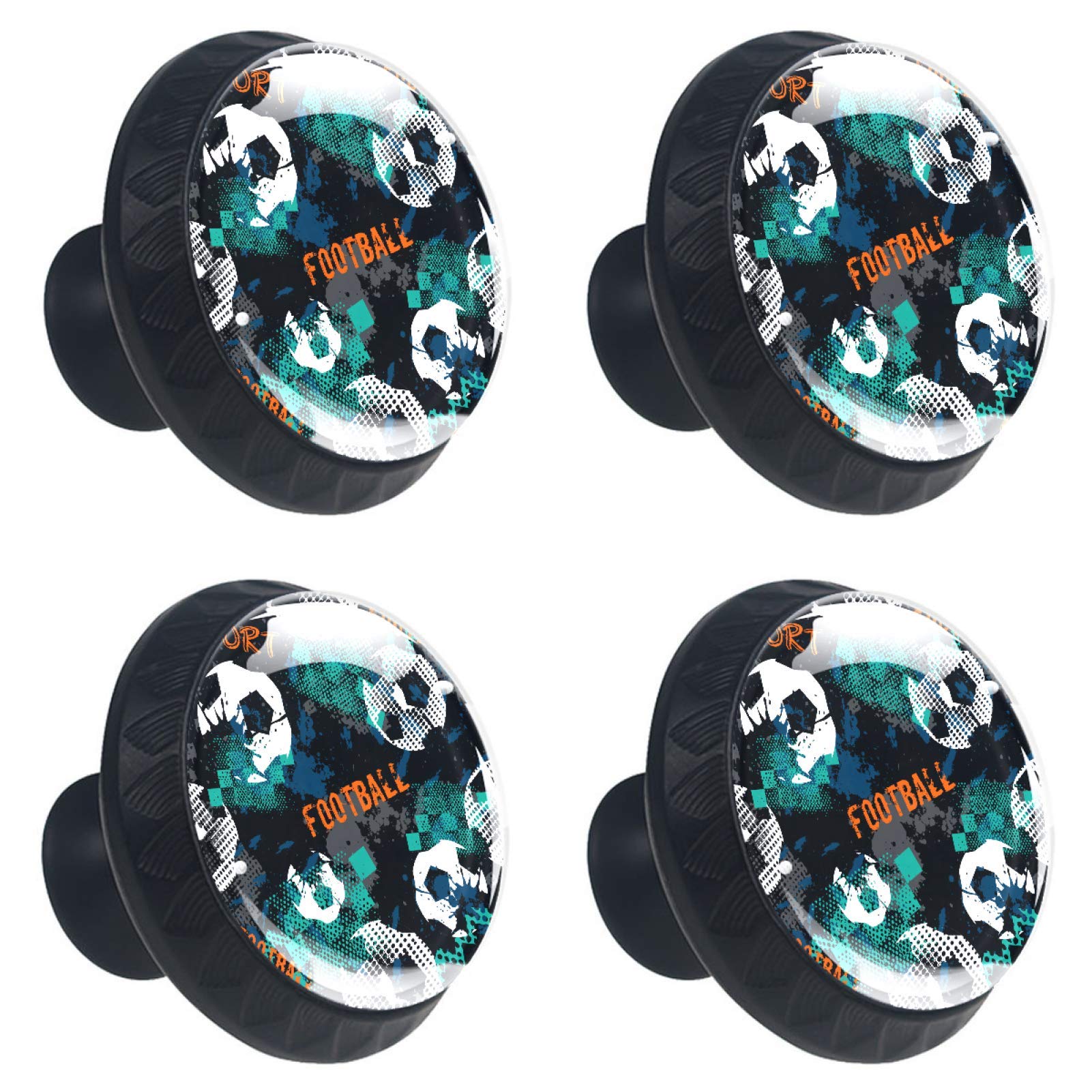 Bouton de tiroir football cristal 30 mm pour remplacer les poignées de meuble usées