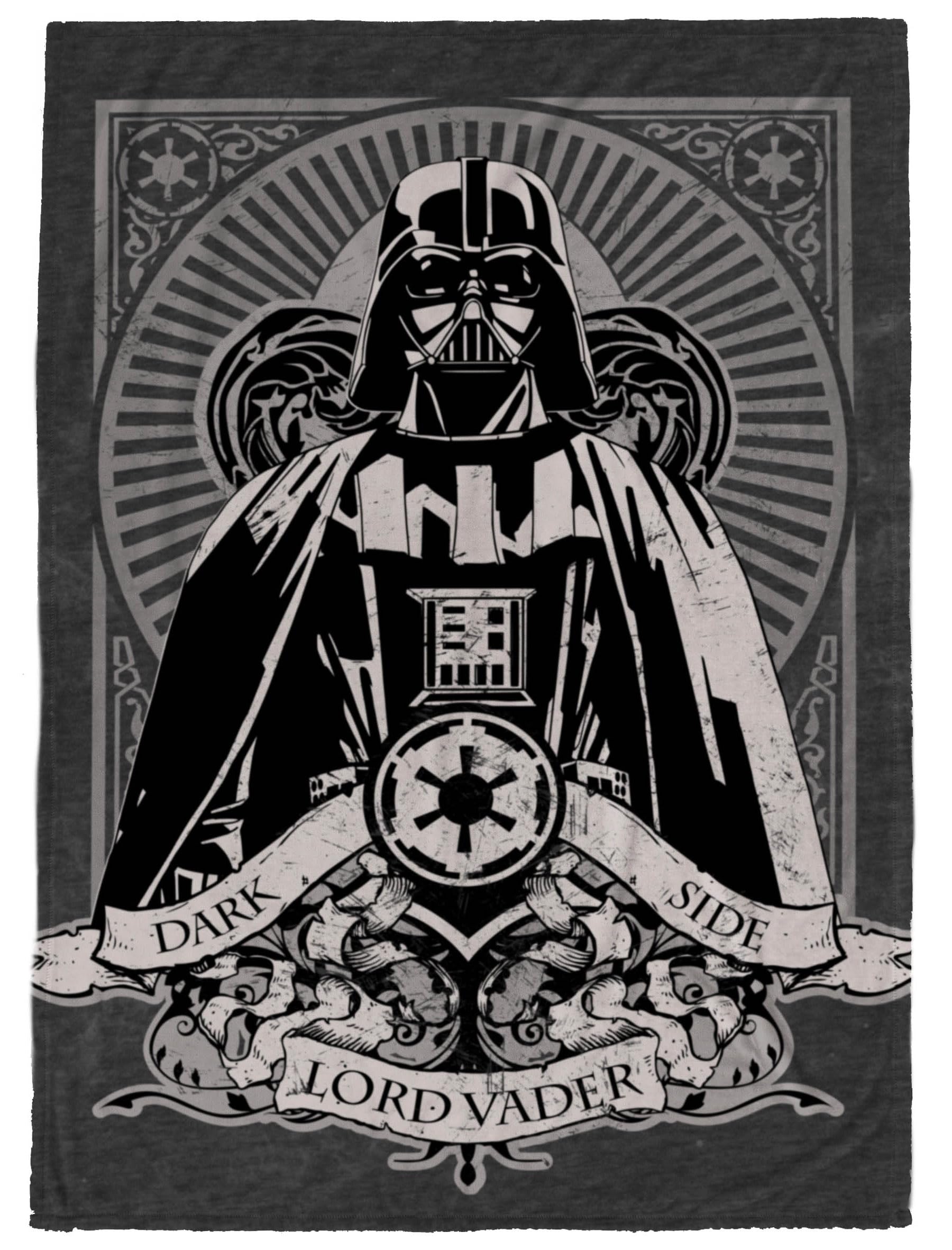 Jay Franco Kids Plush Throw Blanket – Soft & Comfy 50x70 Inches Throw for Couch or Bed – Cozy Home Décor for Living Room & Bedroom, Black - Star Wars