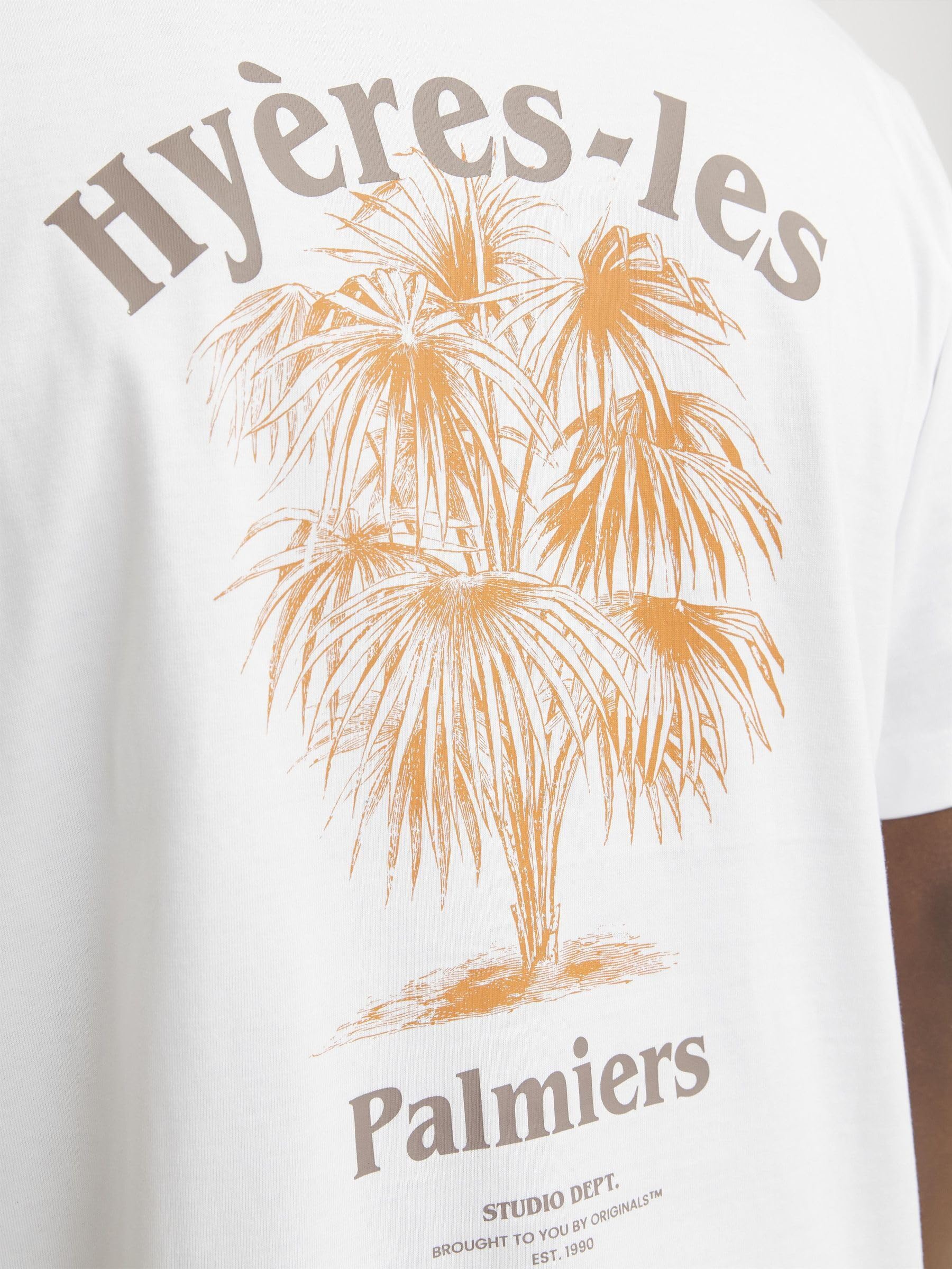 Jack & Jones Jorparos Easter Sketch Tee SS Crew Neck, Bright White, M