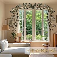 Vista 5 de Birchlitland Guirnalda de luces decorativas de 6 pies, 96 luces LED de hadas, guirnaldas de ramas de eucalipto iluminadas con temporizador, funciona