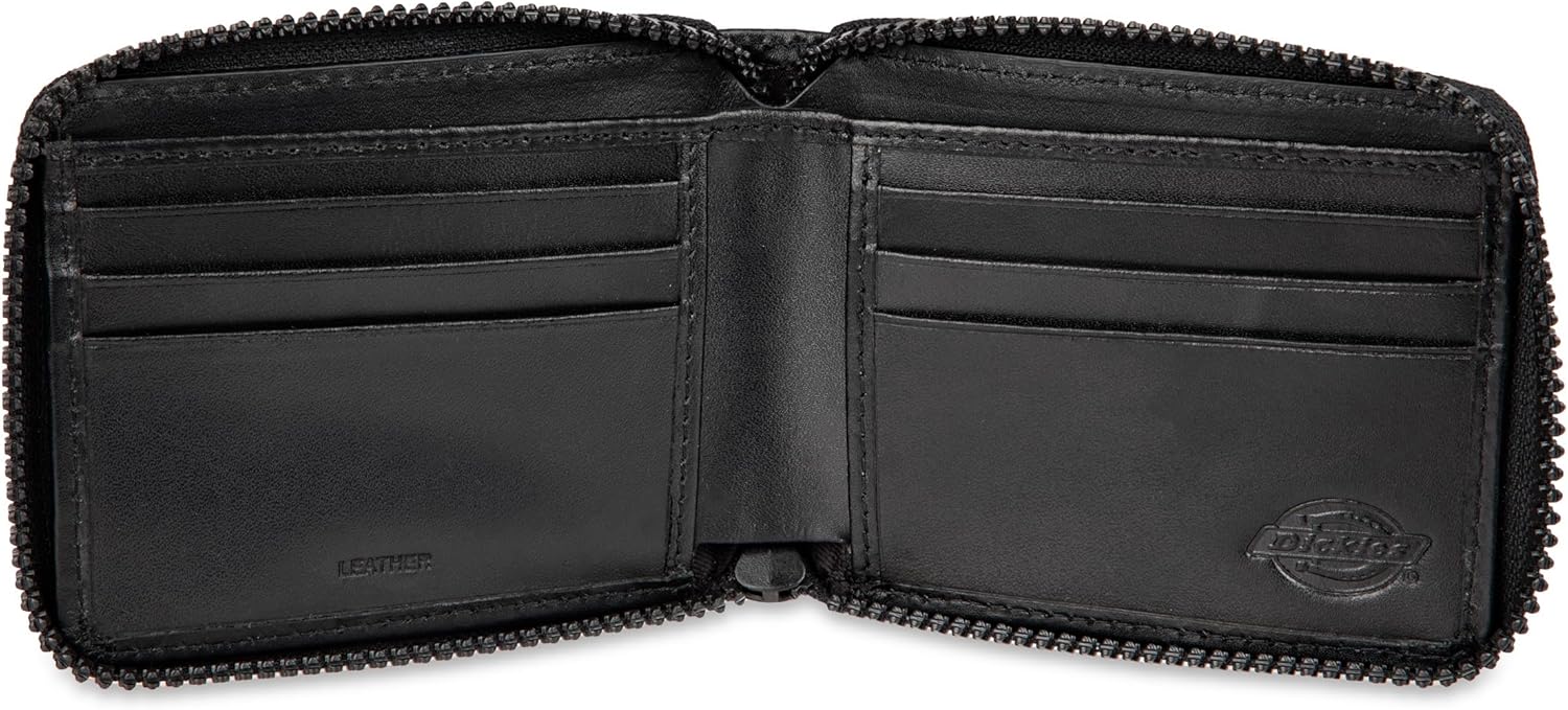 Dickies Men's RFID Everyday Leather Bifold Chain Wallet Black - Image 4