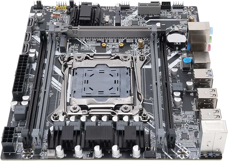 Carte Mère X99, Carte Mère LGA 2011 avec Emplacements de Mémoire DDR4 à 4 Canaux, Série M.2 Nvme NGFF, Ports ATA3.0 et ATA2.0, PCIe pour I7