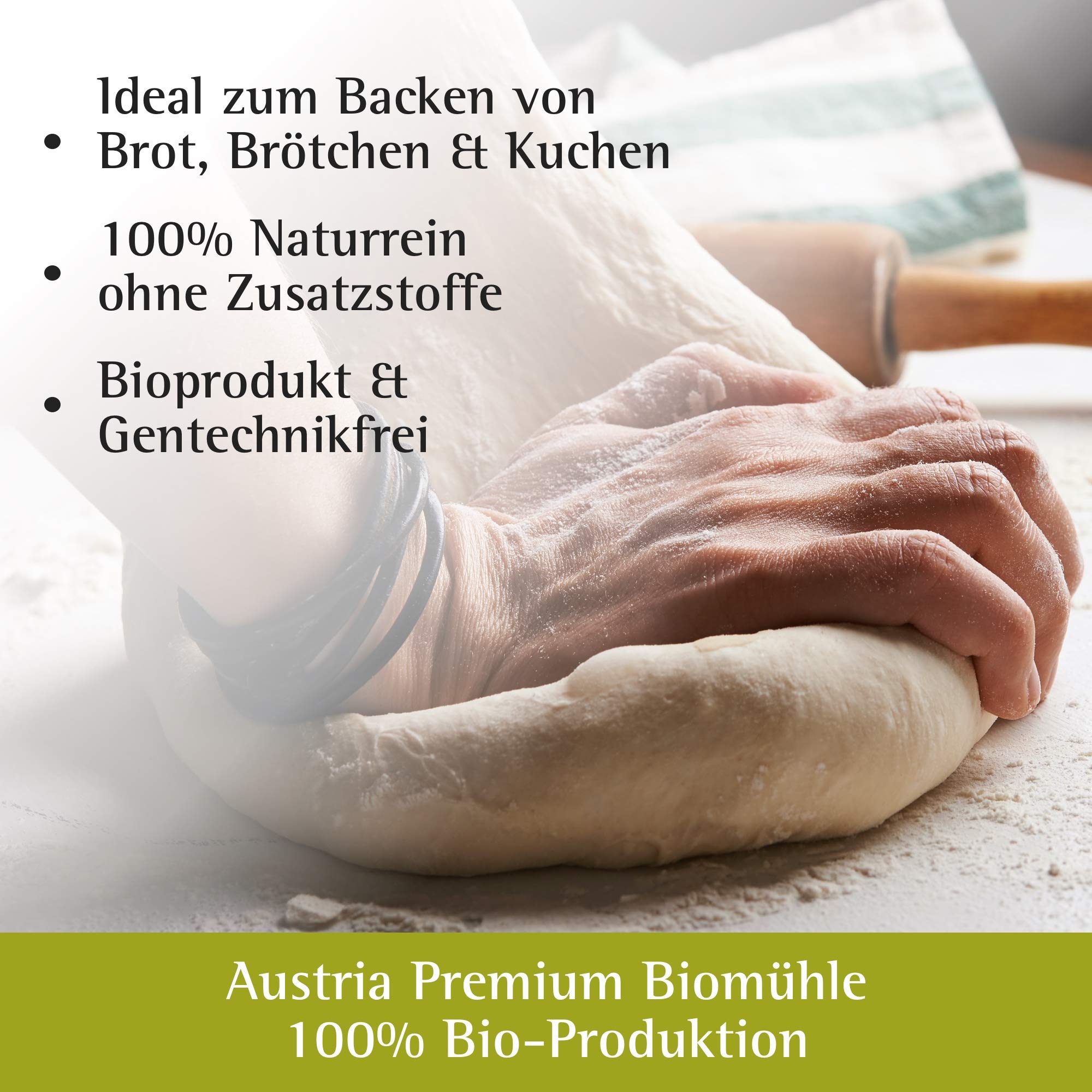 Haberfellner Bio Weizen-Vollkornmehl 25 kg Weizen Getreide Pferde | Gentechnikfrei, Brot, Brötchen, pestizid-kontrolliert