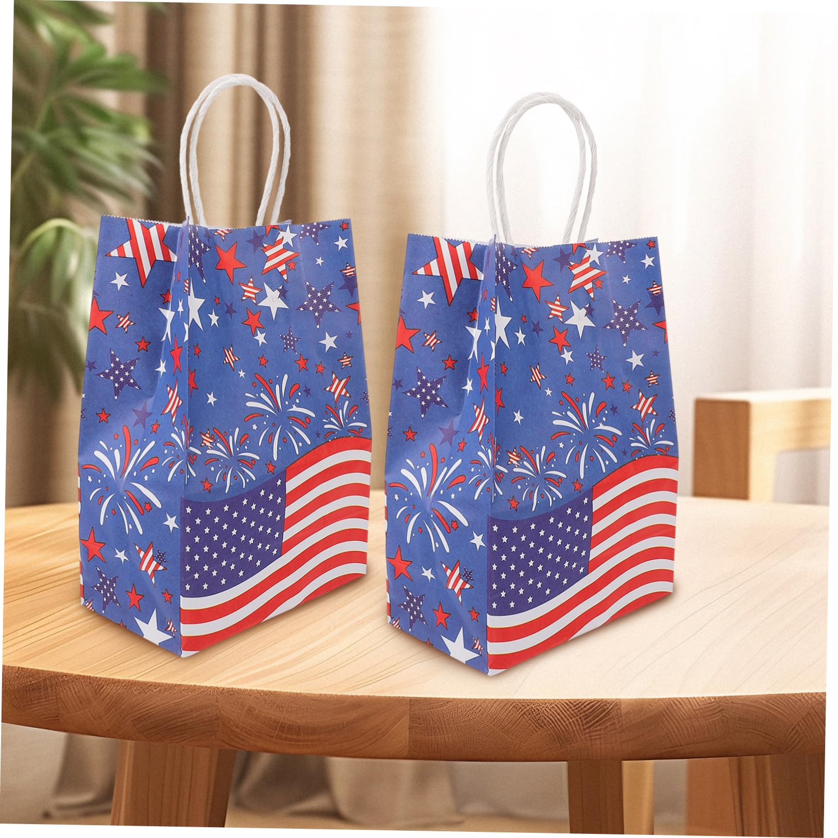 NUOBESTY 3 Sätze Geschenktüte Zum Unabhängigkeitstag Geschenktüten Mit Griffen Mittlere n Große Festival-n Groß Papier 12 Stück * 3