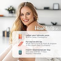 Vista 4 de VeeFresh - VeePower - Paquete de 3 supositorios de ácido bórico VeeCleanse, lavado femenino VeeGentle para mujeres y toallitas vaginales suaves