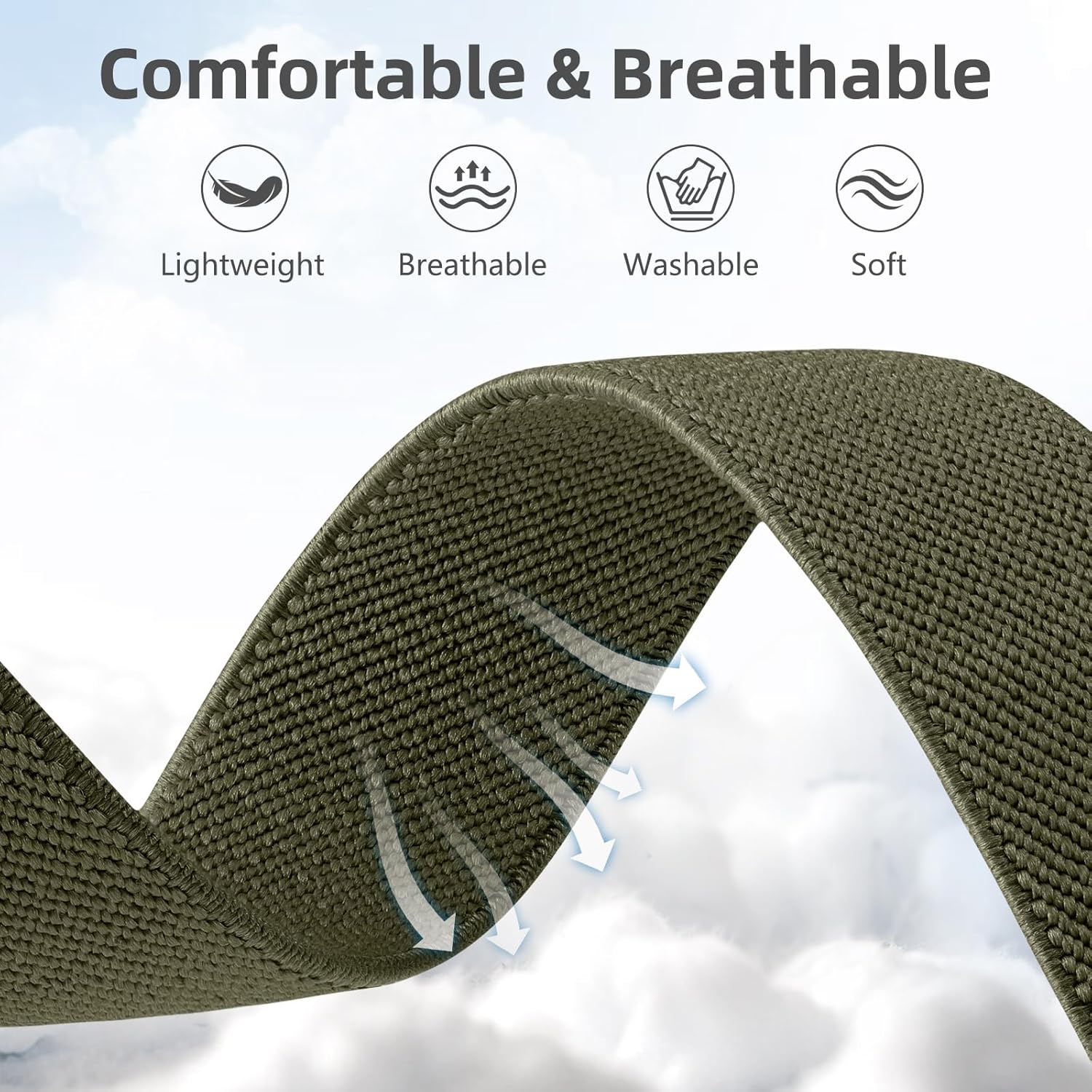 Adorve 5 Pack Stretchy Bands Compatible with Samsung Galaxy Watch 8 Bands 40mm 44mm, Galaxy Watch 8 Classic Band 46mm, Soft Elastic Nylon Fabric No Gap One Click Sport Replacement Strap for Men Women - Image 3