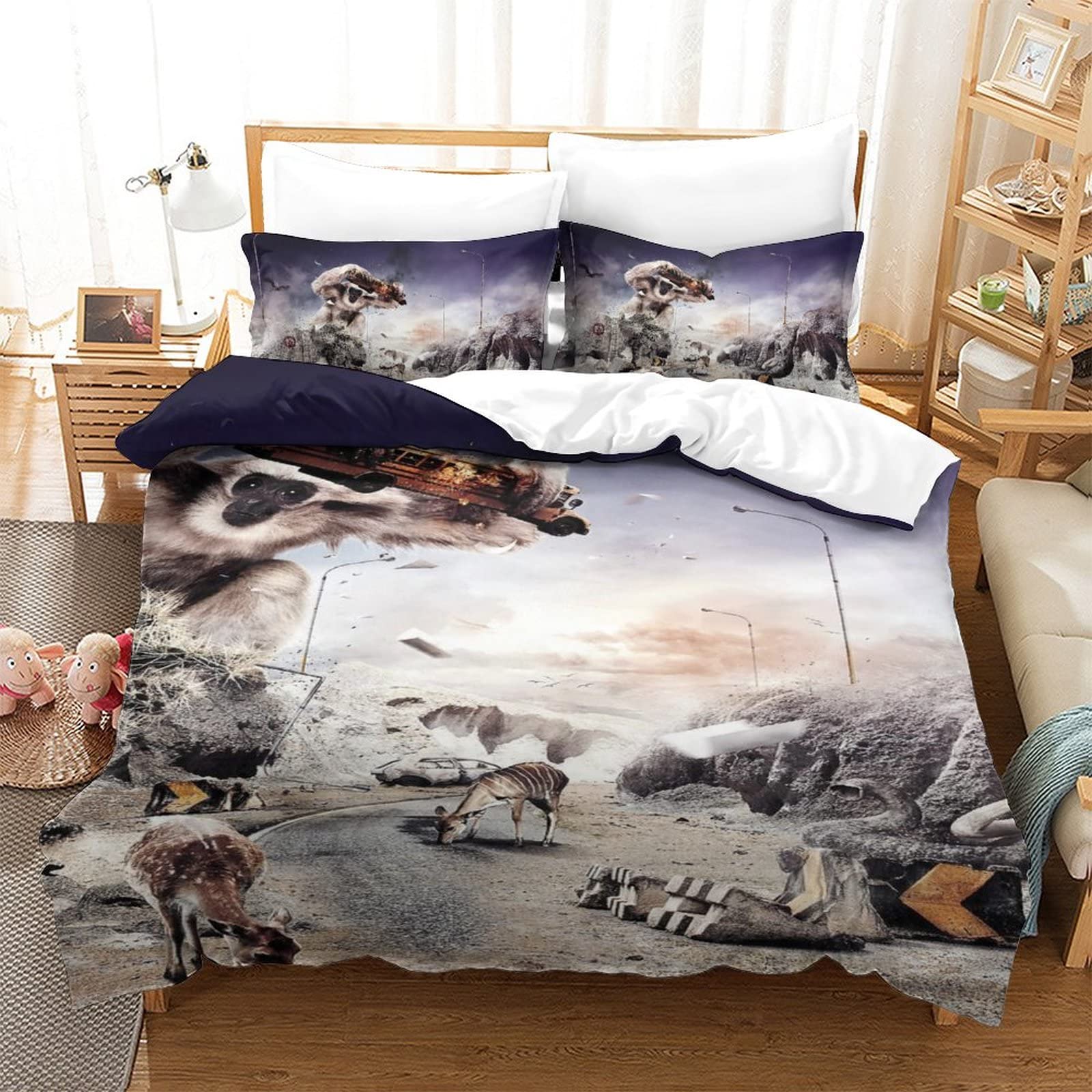 Housse de couette animal motif 3D originale pour cadeau d'anniversaire