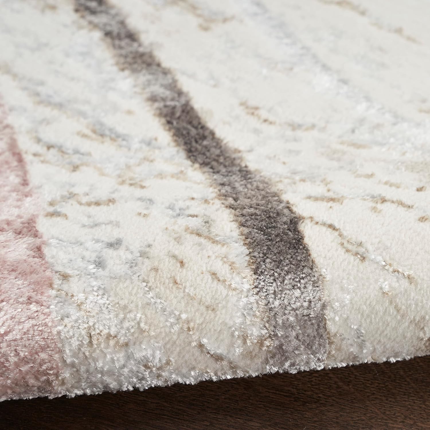 Nourison Home Glam Ivory Multicolor 9' x 12' Area Rug - Easy Clean, Non Shedding, Bed Room, Living Room, Dining Room, Kitchen (9' x 12')