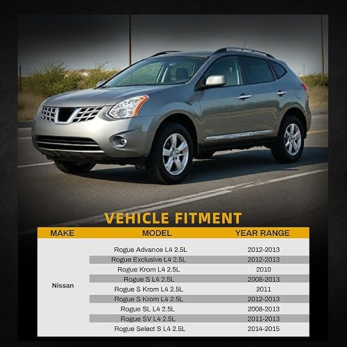 Miniatura 2 de DWVO Radiador compatible con 2008 2009 2010 2011 2012 2013 Rogue 2014 2015 Rogue Select 2.5L L4