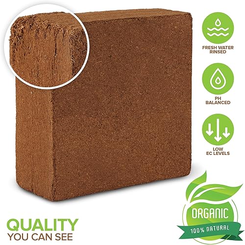 Miniatura 2 de Stock Your Home Fibra de coco (10 libras), fibra de coco orgánica para plantas, ladrillo de coco expandible para suelos, mantillos y medios de