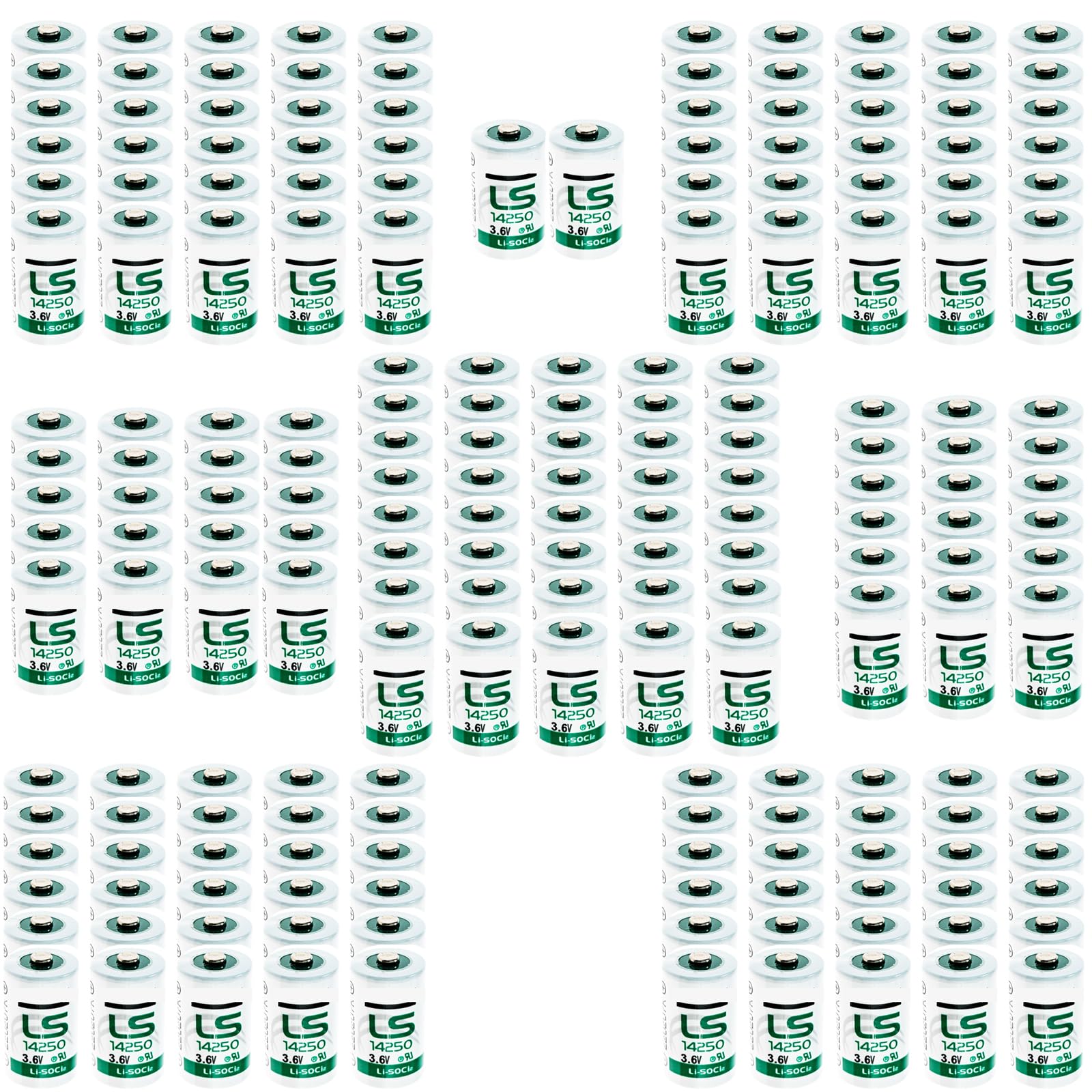 200-Pack LS14250 3 6V 1200mAh 1 2 AA Lithium Battery for Replace TL-2150 TL-5902 XL-050F 1770-XZ LS14250 Non