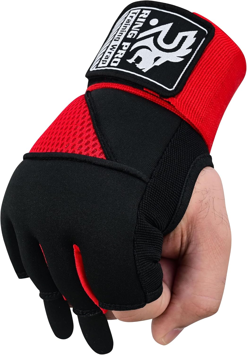 Gel Boxing Hand Wraps Inner Gloves, Quick Slip-On Padded Knuckle Protection with Wrist Support, Elastic Training Wraps for MMA, Muay Thai, Kickboxing & Heavy Bag, Men & Women