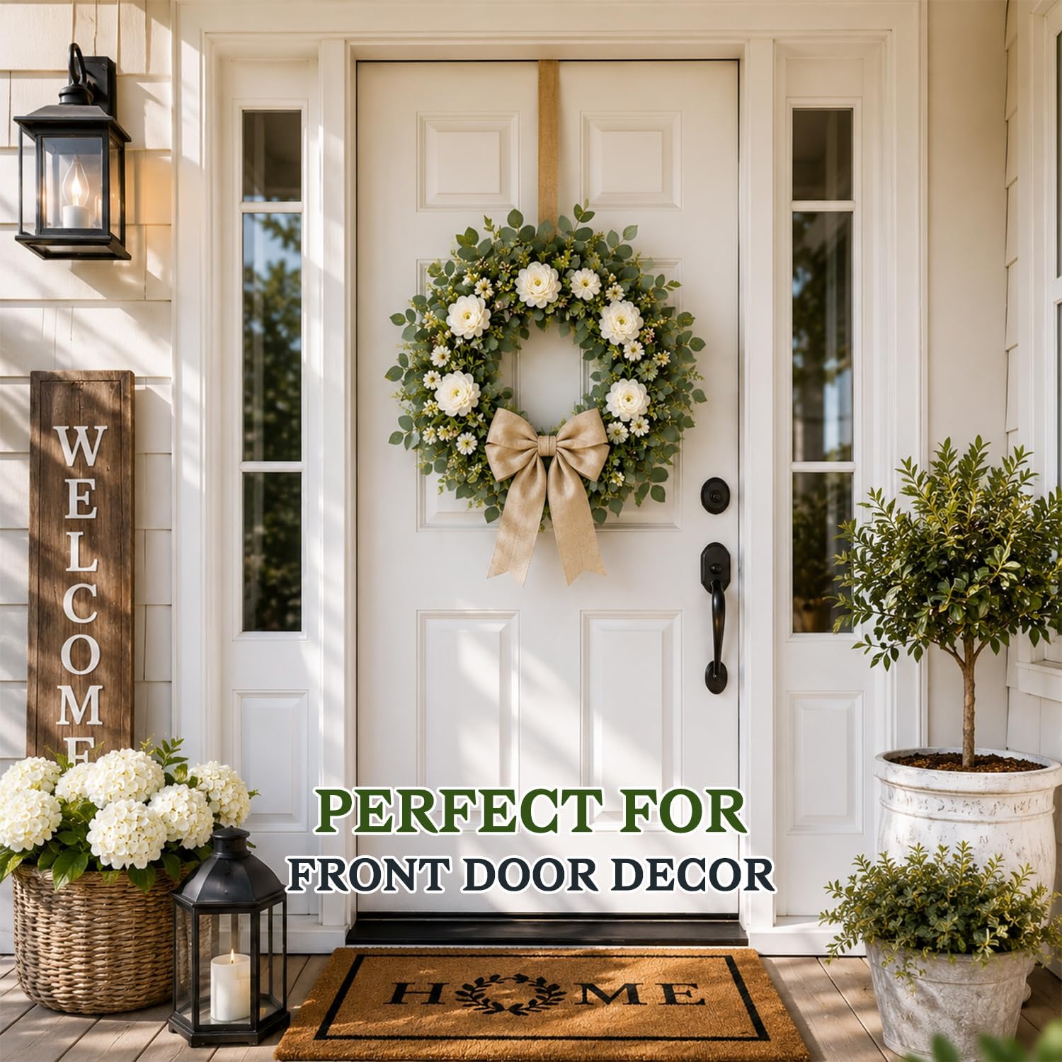 6 Pack Metal Wreath Frame - 18 Inch Wreath Form with 6 Pcs Adhesive Hooks and 38 Yard 22 Gauge Paddle Wire