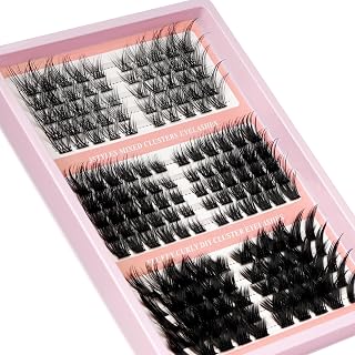False Lashes Cat Eye Eyelashes Cat Eye Fox Eye Lashe 3 Pcs D Curl 15 Pairs DIY Individual Fringe Extensions Soft And Thin Cluster Eyelashes Natural False Lashes (WY-02)