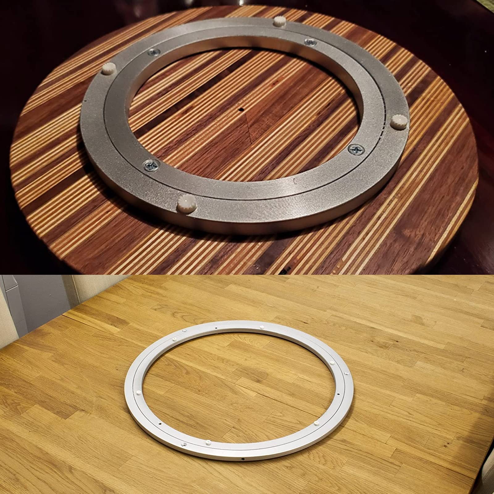 Lazy Susan Rodamiento Giratorio Plato Giratorio Rodamiento De Mesa Aluminio, Cojinetes Giratorio 200 300 400 600mm Redonda Base Giratoria TV, Bandeja Giratoria para Mesa Giratoria Platos