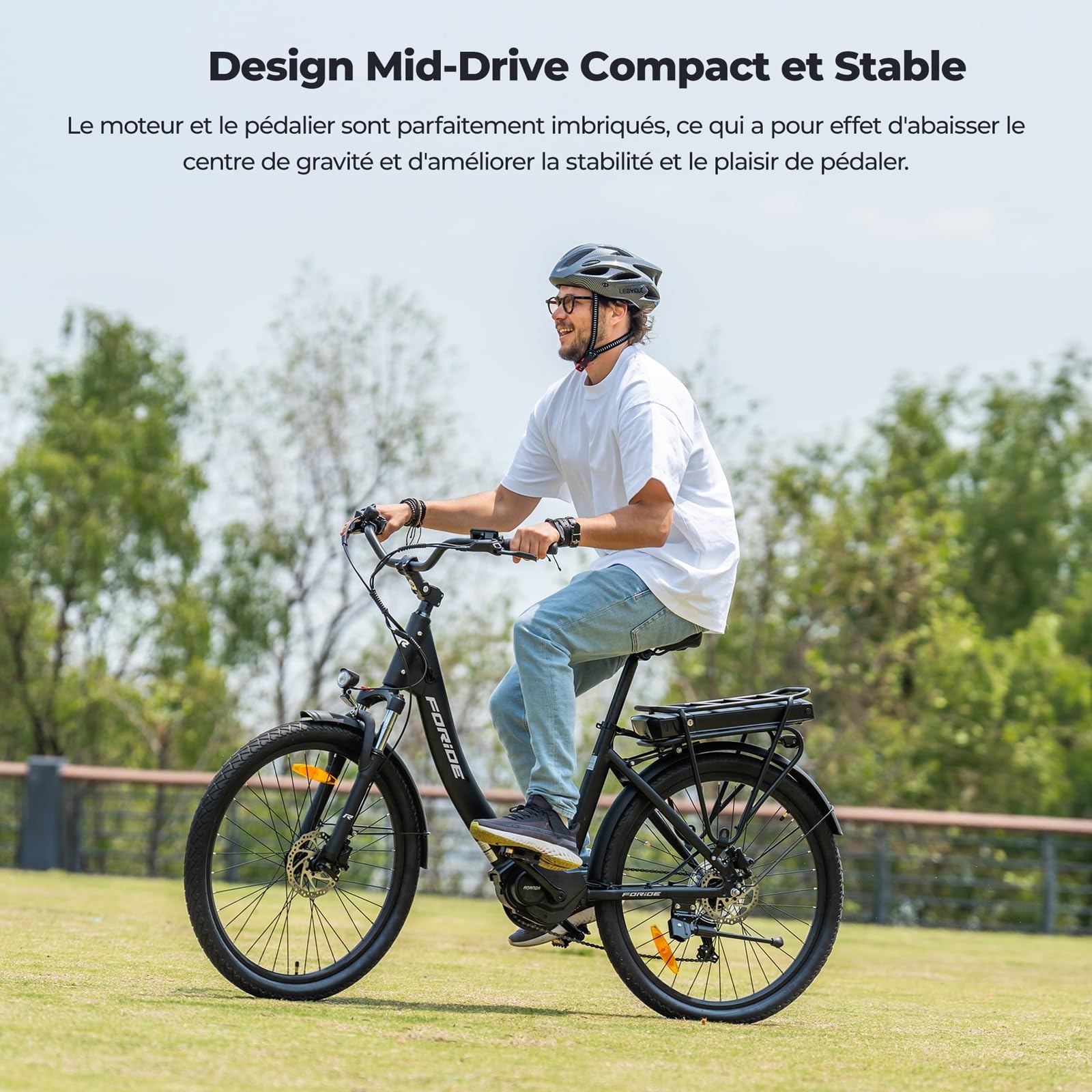 Urbano 2 Vélos électriques, Vélo à Assistance électrique 26 Pouces à Moteur Central 36V 13AH 250W, VTC Electrique Homme Femme, Autonomie 100km