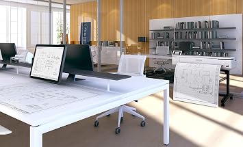 طابعة رسم تخطيطي CAD لاسلكية لسطح المكتب مقاس 24 بوصة من Epson SureColor T2170 | رأس طباعة PrecisionCore | أحبار متينة متعددة الصبغات