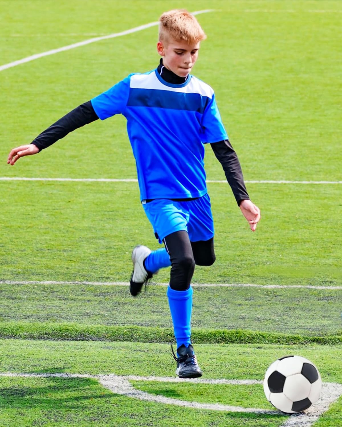 Blueleaf Youth Compression Shirt Boys Long Sleeve Athletic Undershirt Kids Quick Dry Base Layer Tops for Football Baseball - Image 3