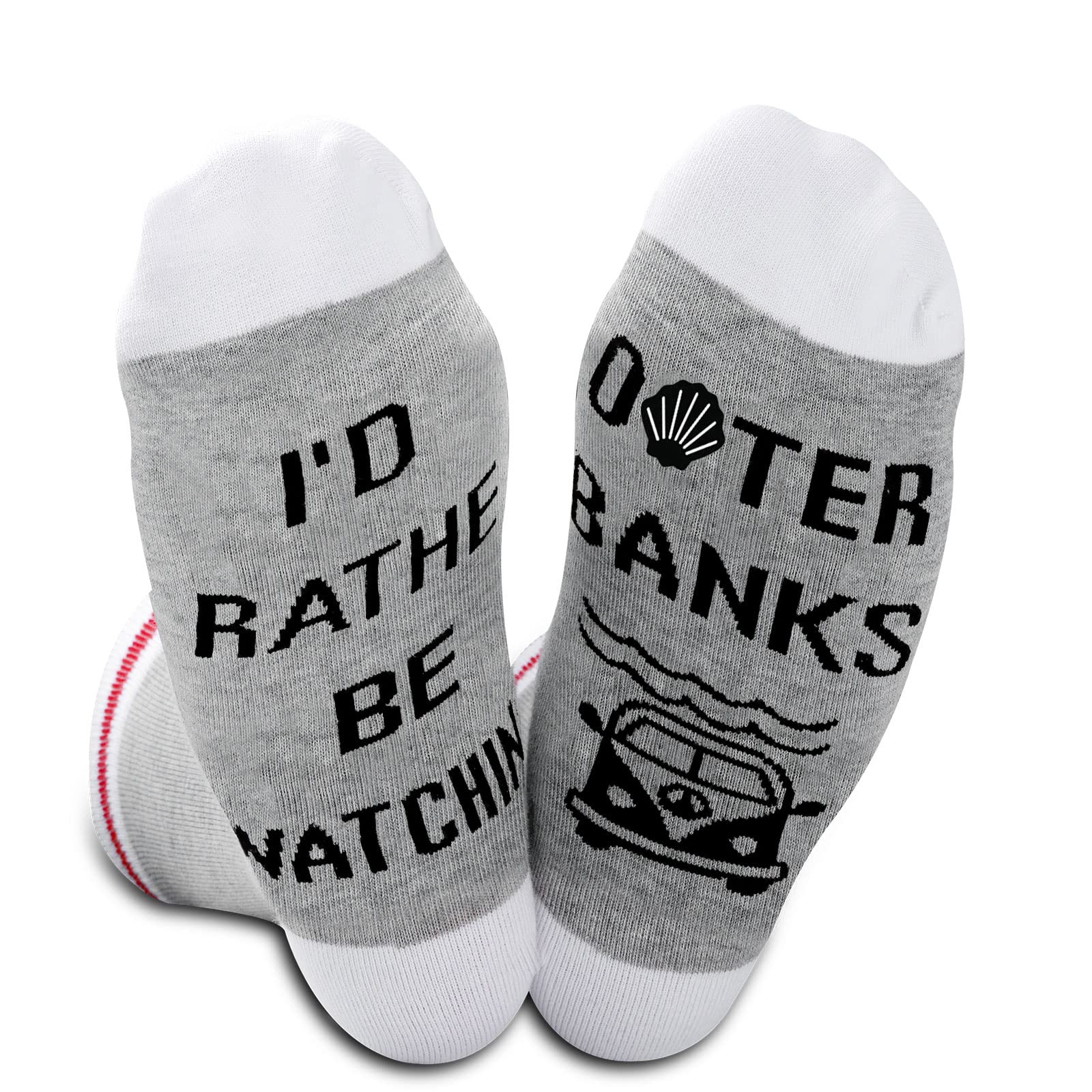 2PAIRS Outer Banks Tv show merch I'd Rather Be Watching Outer Banks Fandom Gift For Men Women Socks (Watching Outer Banks)