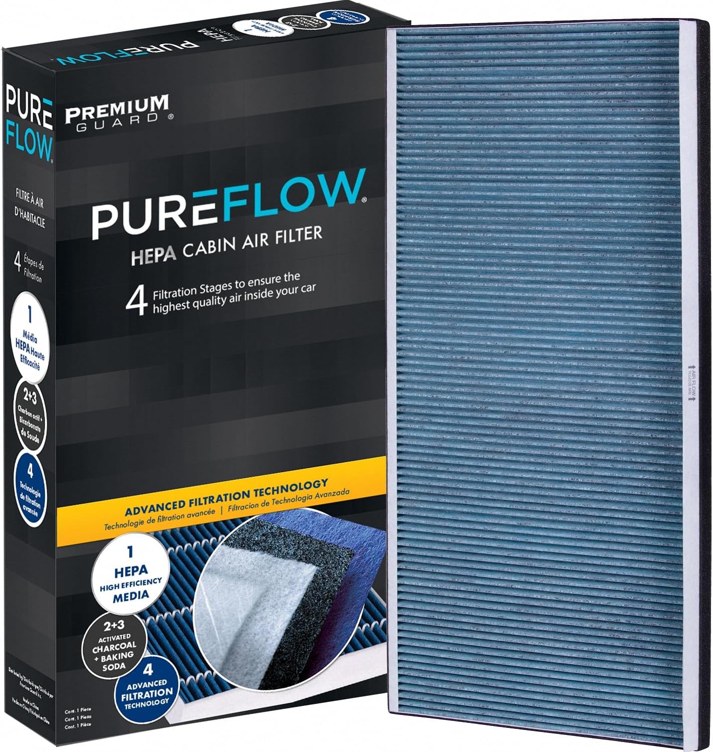 PureFlow HEPA Cabin Air Filter PC99505HX | Fits 2016-2021 Tesla S, Fresh Air