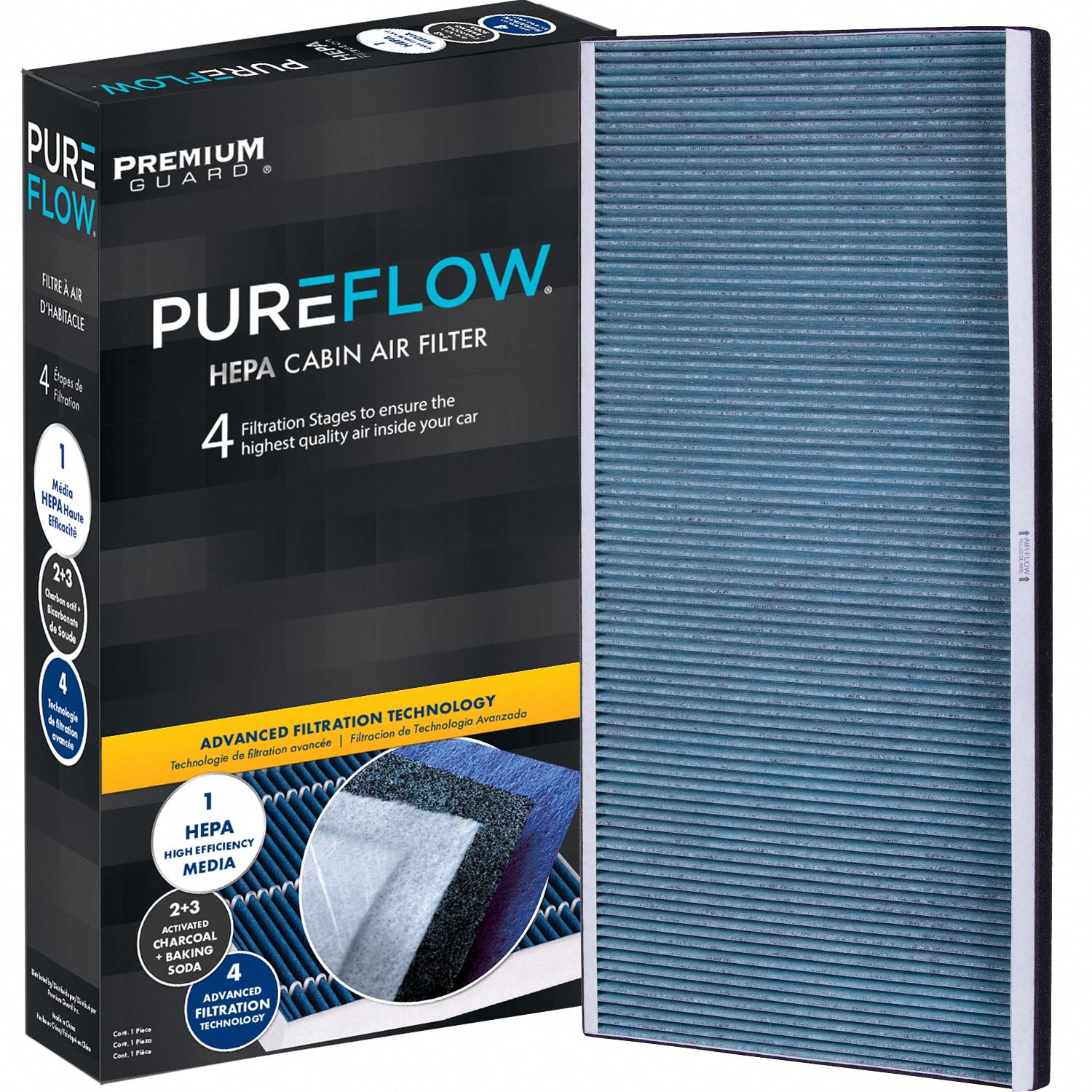 PureFlow HEPA Cabin Air Filter PC99505HX | Fits 2016-2021 Tesla S, Fresh Air