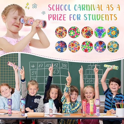 Miniatura 5 de 15 piezas de caleidoscopios clásicos para niños, recuerdos de fiesta de cumpleaños a la antigua, juguetes educativos vintage, rellenos de bolsas