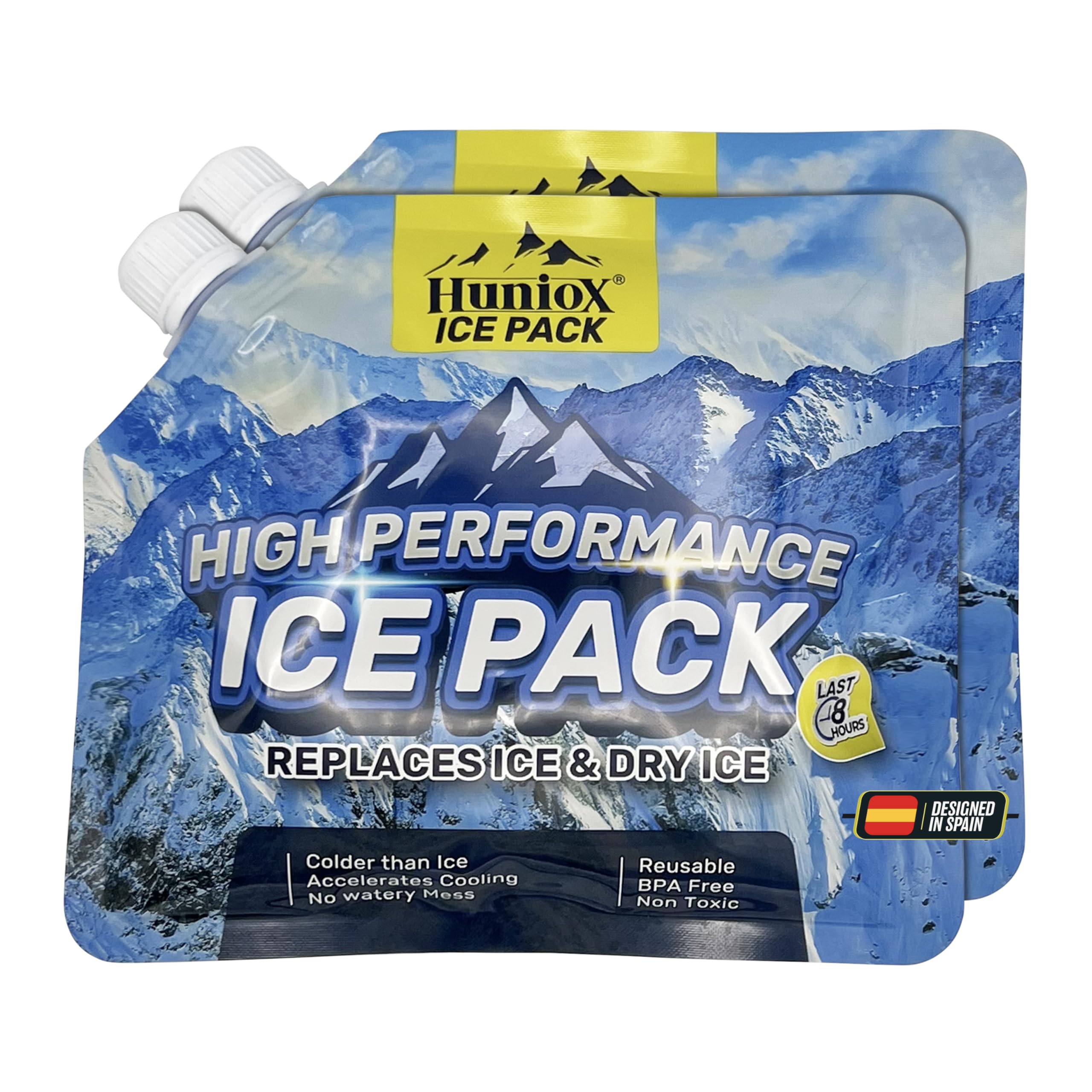 Huniox® Ice Pack Lunch Box - Cool Bag Ice Packs - Cool Packs for Lunch Boxes - Cool Packs for Lunch Boxes – Icepacks - Cool Bag Ice Packs - Ice Packs for Coolers – Ice Block (TWO, 2)