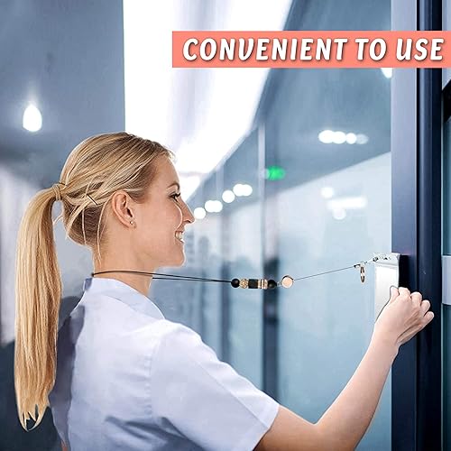 Miniatura 5 de KAPTRON - Cordón retráctil con soportes para insignias, lindo cordón para profesores para tarjetas de identificación y llaves, cordón de silicona