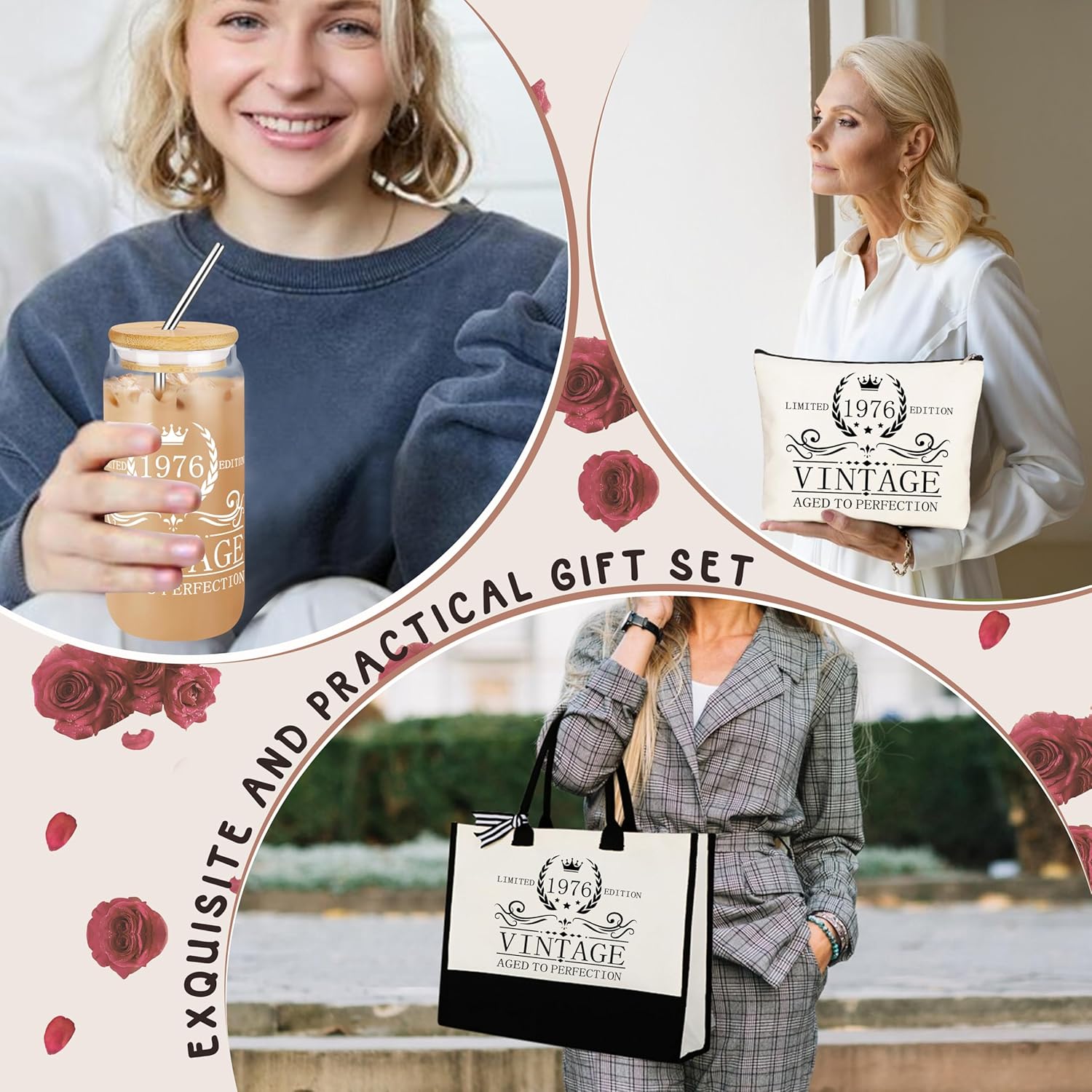 40th 50th 60th Birthday Gifts for Women Tote Bag Birthday Gifts Set for Mom Wife Sister Grandma Birthday Gifts for Her - Image 7