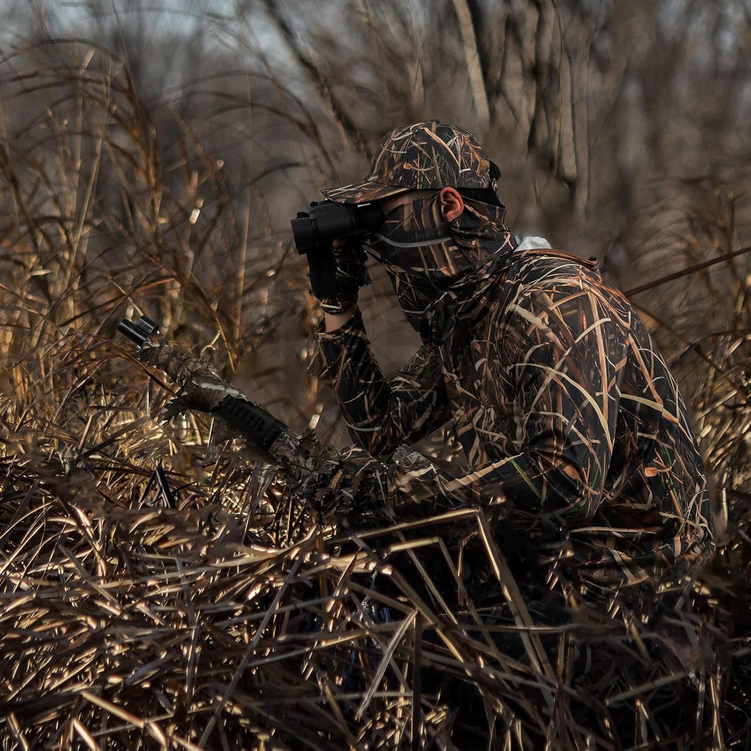 LOOGU Hunting Hoodies for Men Fleece Lining Performance Insulation Pullover Camo Hoodie - Image 3