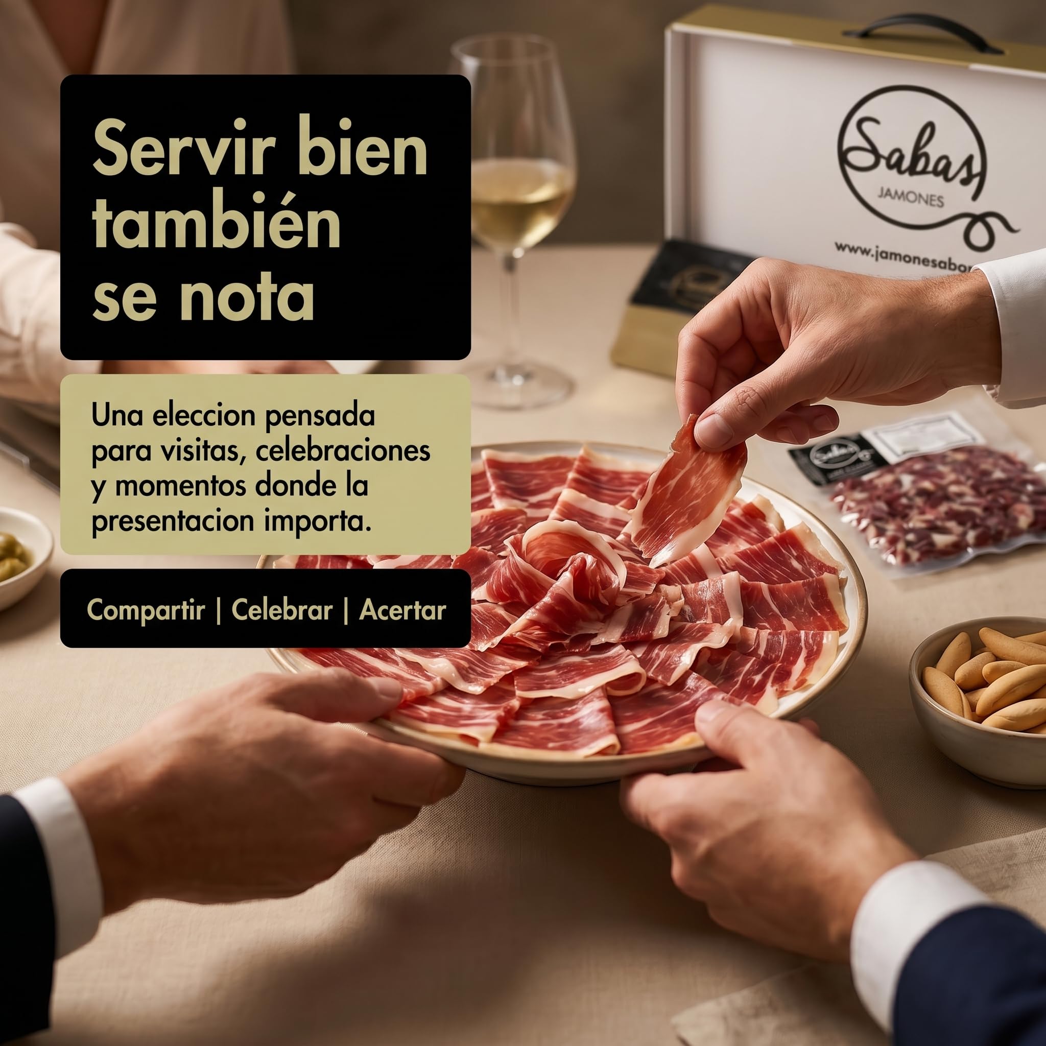 Paleta 100% Duroc Gran Seleccion Cortada a Cuchillo Maletin 16 Sobres 100g | Lote de 1,6 kilos: catorce raciones loncheadas y dos de taquitos, para regalo de empresa y Navidad; atemperar antes de servir