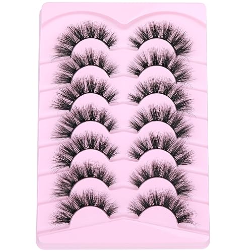Miniatura 5 de Pestañas postizas, pestañas postizas de visón, pestañas esponjosas naturales, paquete de pestañas de tira natural, pestañas postizas de aspecto